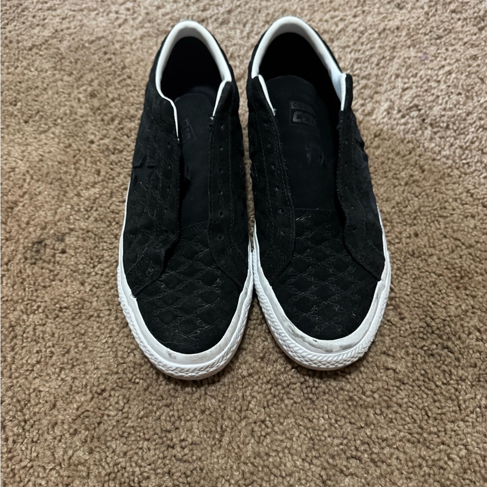 Converse Black Quilted Slip-On Sneakers